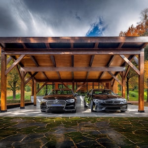 18x24 Carport Bau-Plan: Moderne Garage für zwei Autos (PDF)