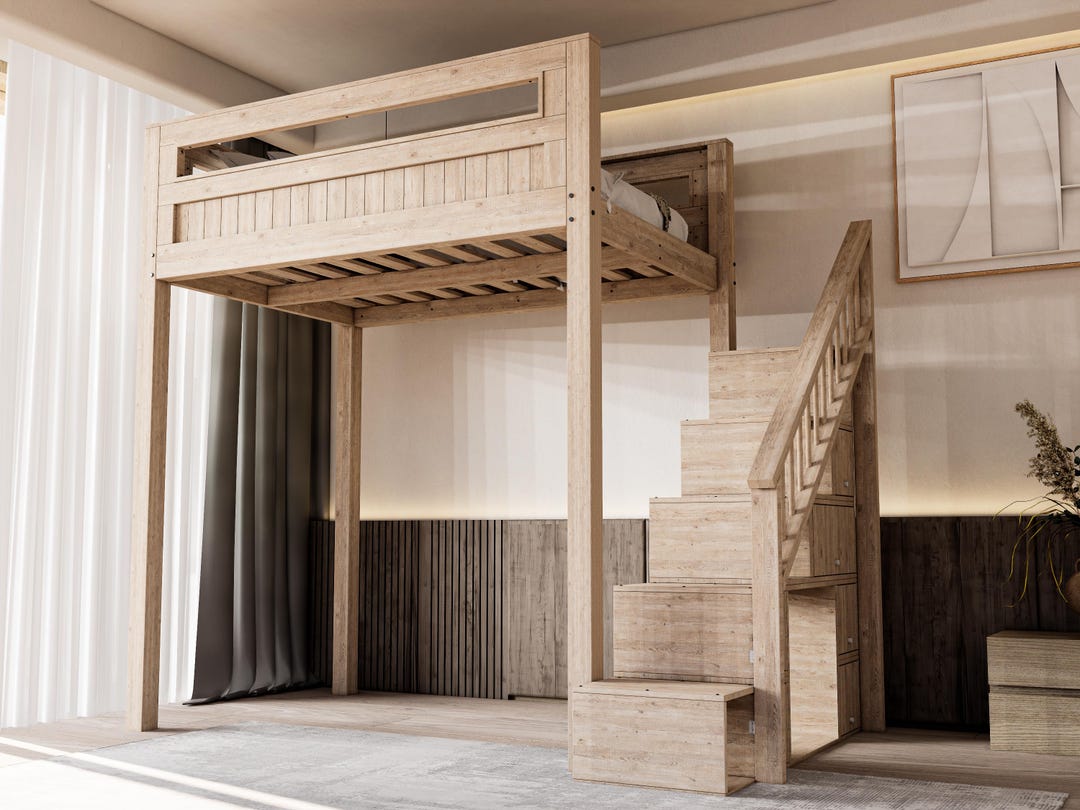 Diy Loft Bed Plan for Adult,diy Loft Bed Plans,built in Bunkbed Plan ...