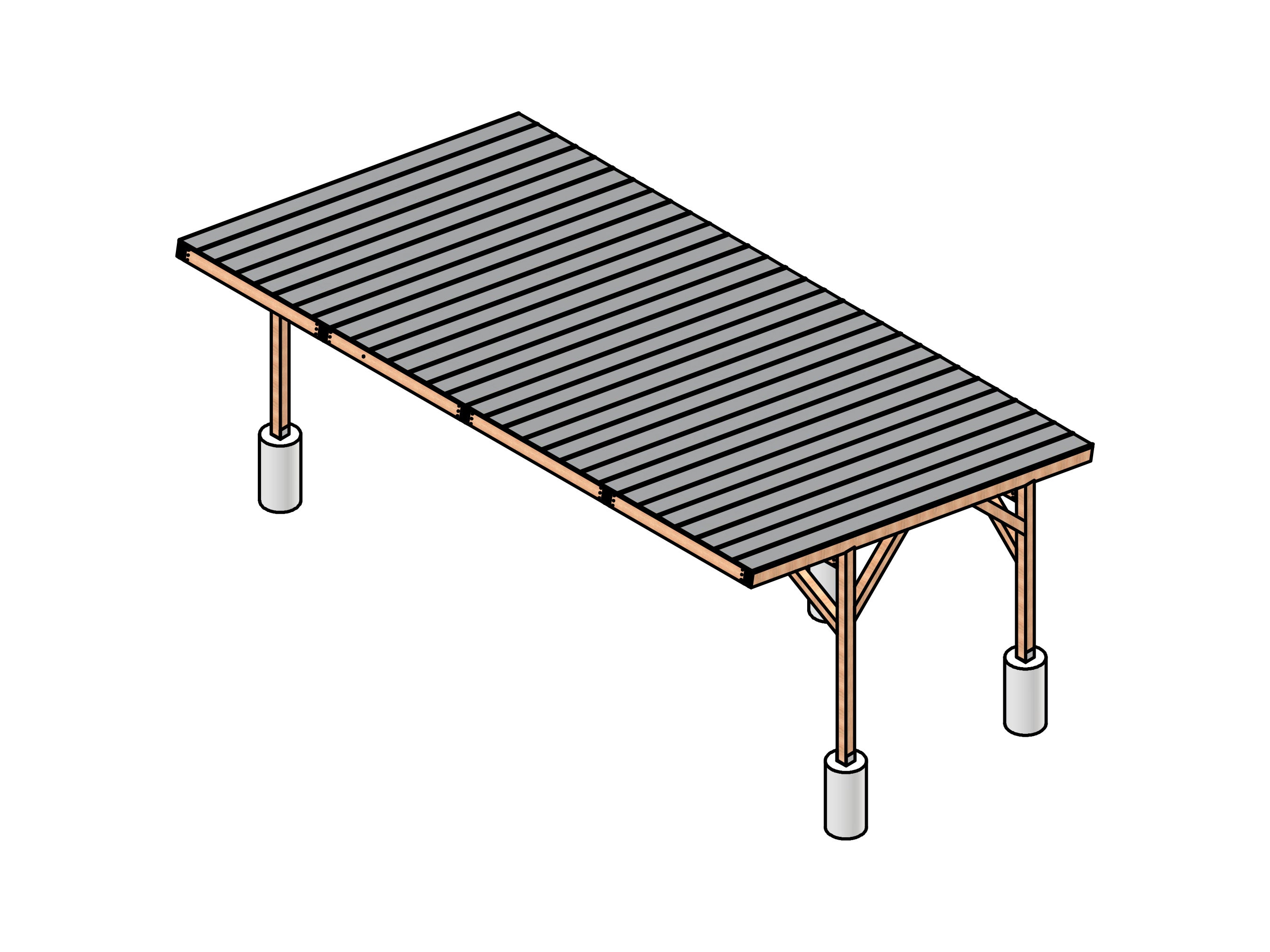 Plan d'abri d'auto 18 x 30 : garage, abri de jardin, abri de jardin (PDF)