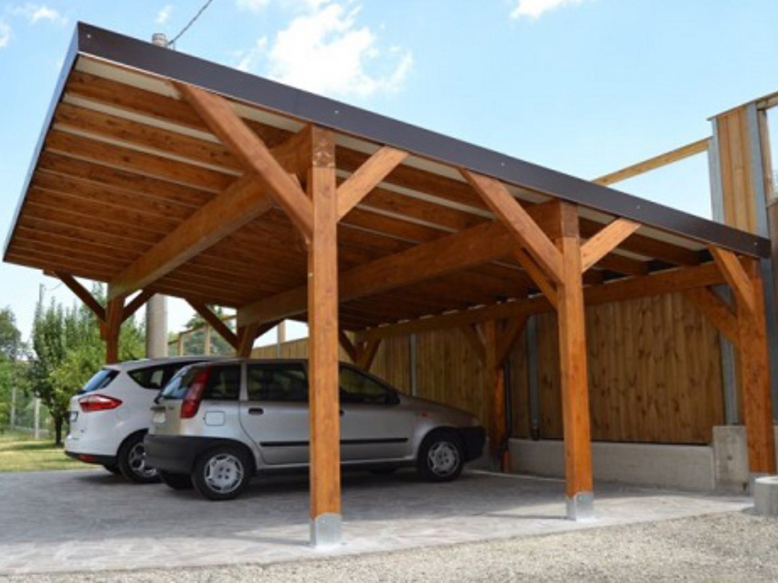 Plans de bricolage pour abri de voiture en bois pour deux voitures 18 x 24 (PDF)