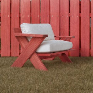 Digital plans for modern chair, wooden chair plans, easy and comfortable chair build plan