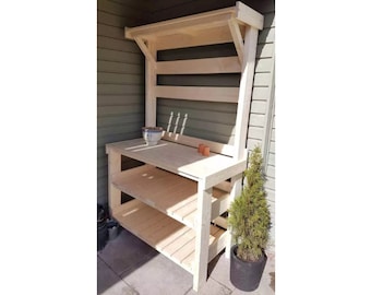 DIY Plans for Potting Bench, Easy woodworking plan for wooden table