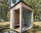 6x8 Outdoor Sauna DIY Plan: Wood Sauna Building Guide (Digital Download)