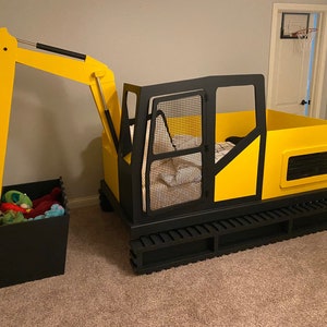 Diy bed plans, dxf bed plans, Excavator Bed Plans,bed Plan, Children Bed plan, Bulldozer bed plan