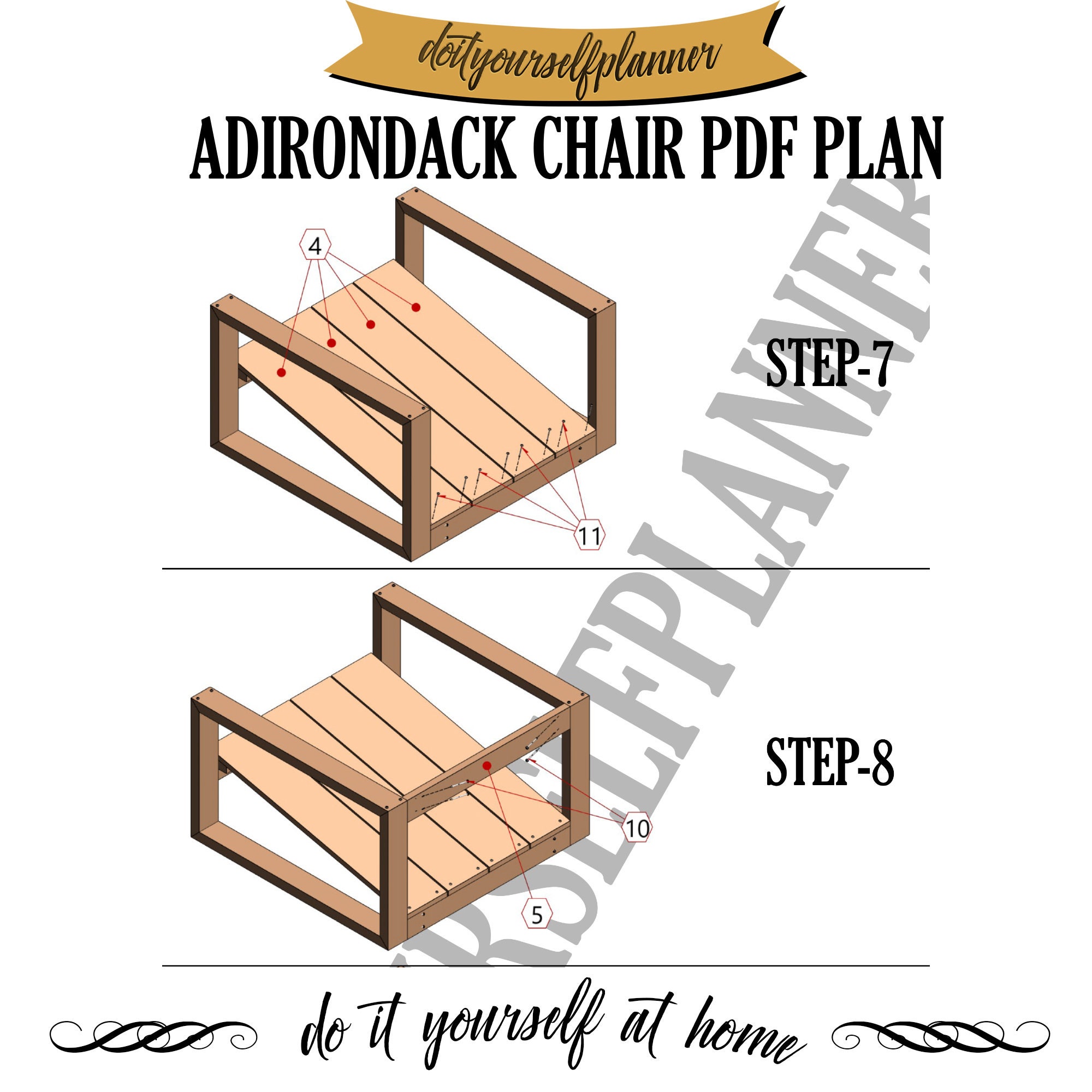 Adirondack Chair Plan Outdoor Chair Modern Adirondack Basic Etsy UK