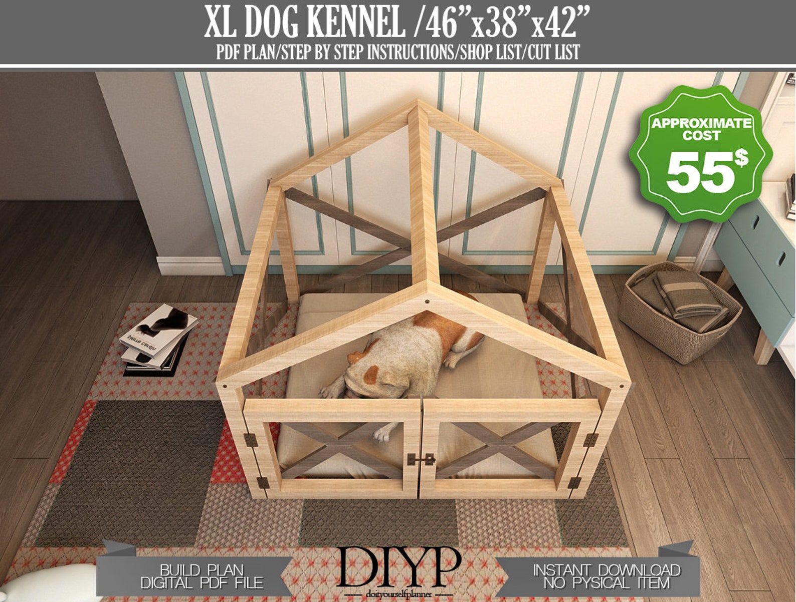 digital-plans-for-xlarge-dog-house-indoor-kennel-plans-etsy