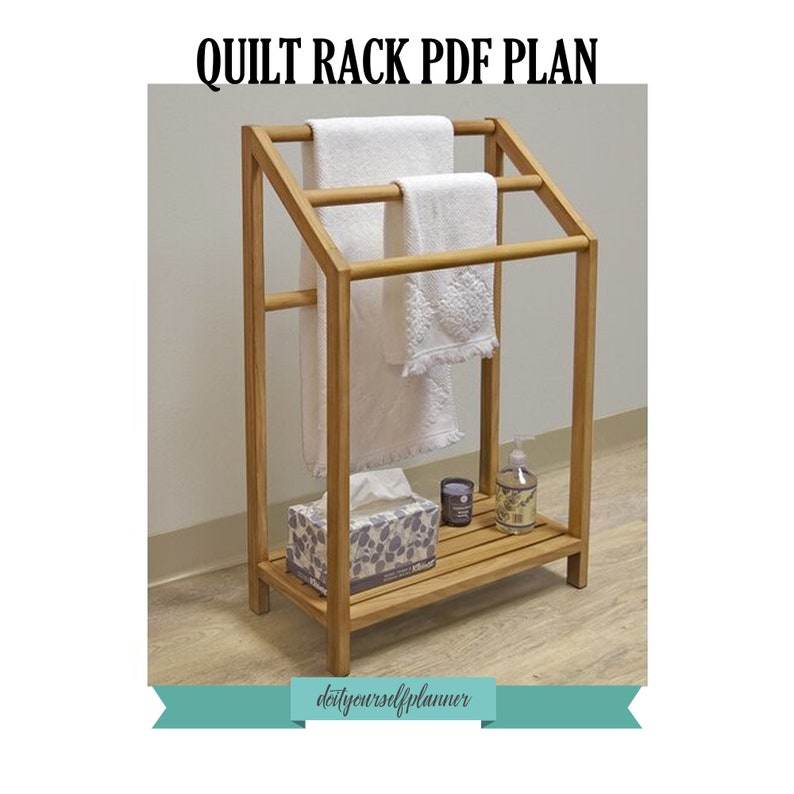 Towel Stand Plans Diy Wooden Quilt Rack Towel Rack Plans Etsy