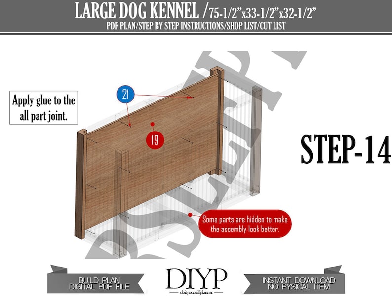 Planer för stora hundkojor: DIY inomhushundhus (PDF-plan) bild 8