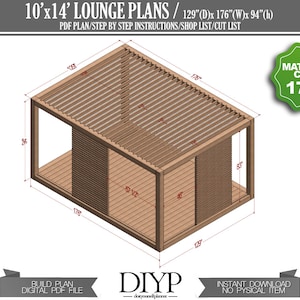 Pergola plan, diy veranda plan, easy patio plan,modern lounge plan, Shed plans for backyard ideas
