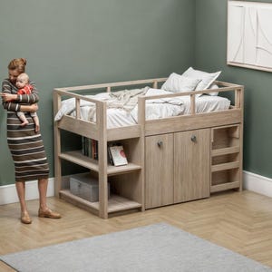 DIY Twin Loft Bed Plan with Desk & Storage (Digital PDF)