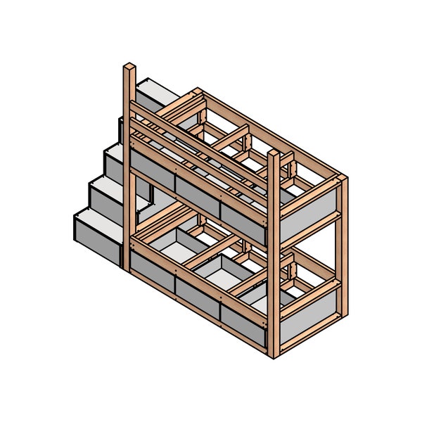 Créez votre lit superposé simple de 2 étages avec un plan de menuiserie DIY