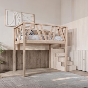 Queen Loft Bed Etsy
