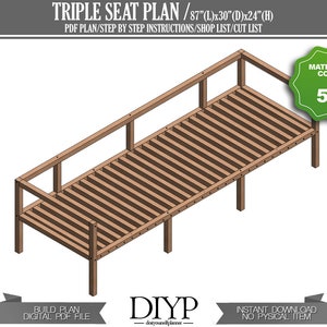 Garden Sofa Set Plans Outdoor Furniture Plansdiy Sofa Chair - Etsy