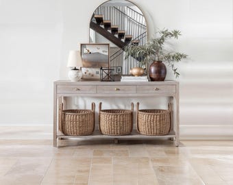 DIY Console Table with Drawers & Storage Shelf – Digital Woodworking Plan