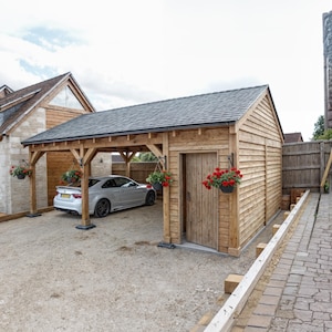 Two Car Carport with Storage Shed Plan (Digital Download)