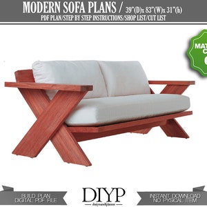 Diy plans for modern wooden sofa plans, easy and cheap sofa build plans, woodworking plans for sofa