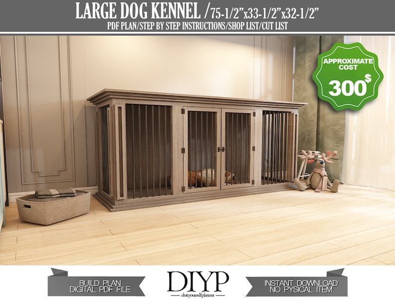 Planer för stora hundkojor: DIY inomhushundhus (PDF-plan) bild 3