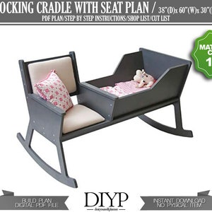 Cradle chair plans, cradle with seat plans, Learn how to build a rocking chair crib