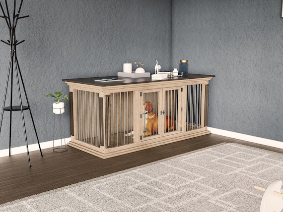 Large Dog Kennel Plans: DIY Indoor Dog House (PDF Plan)