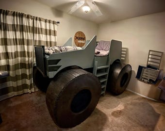 Monster Truck Bed DIY Plans: Twin Size Bed Frame (PDF)