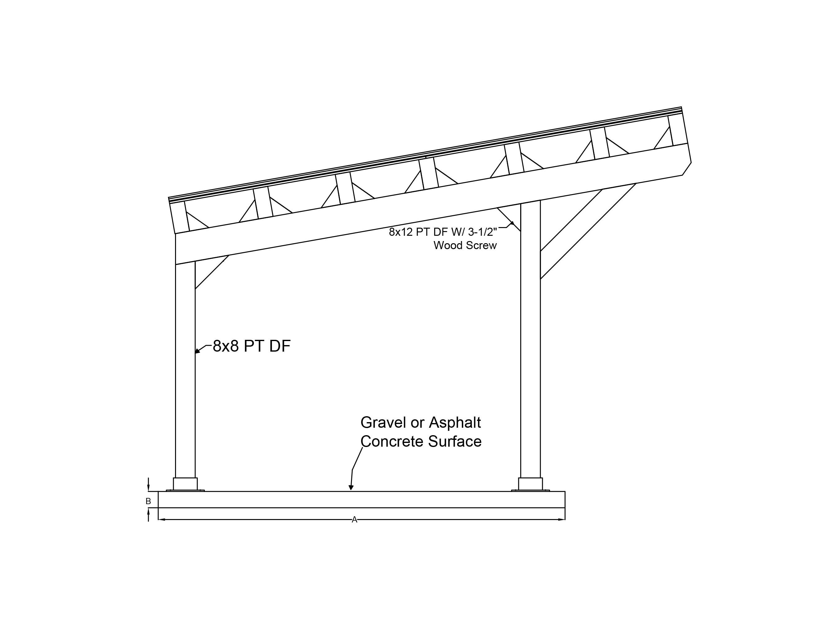 Sloping Rear Car Design DIY Wooden Car Garage Plan (16x20 Ft) - Sloping Roof Design - Etsy