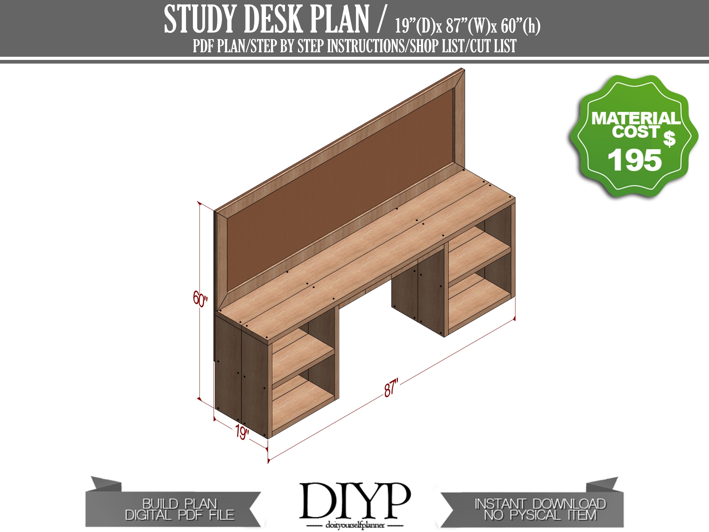 Cost of a study table discount