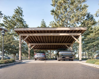 20x26 Carport Plans | Woodworking Blueprints | Shopping List | Cutting List | 3D Animation