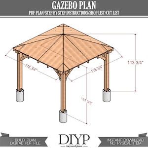 10x10 Pergola plan,Gazebo plans,shelter plans,veranda plans,10x10 Shed plans