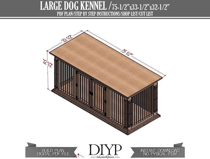 Planer för stora hundkojor: DIY inomhushundhus (PDF-plan) bild 5