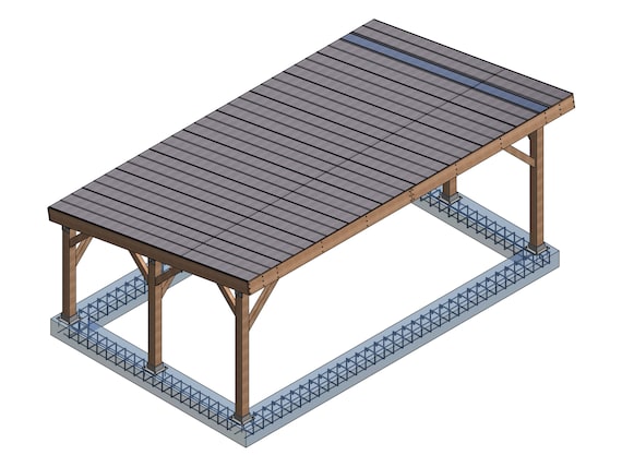 20x30 Carport Blueprint Plans DIY Wooden Carport - Etsy Canada