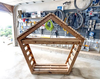 Pentagon Firewood Shed Plan: DIY Geometric Storage Rack (PDF Download)