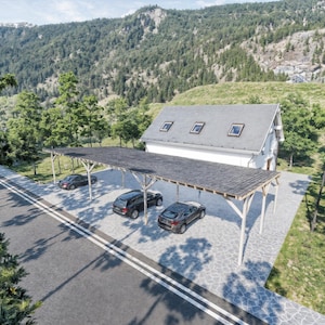 32x72 Carport Blueprint Plans  - DIY Wooden carport - Downloadable Printable PDF
