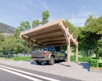 16'x16' Carport Plans - DIY Wooden car garage - Download Printable PDF
