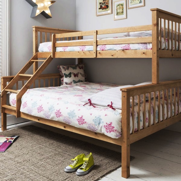 DIY plans for Bunk Bed with Queen and Twin XL Bed - Make a stylish and useful bunk bed