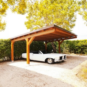 Car Garage Plans Diy Carport for Two Car Canopy Plans Wooden Car Port image 1