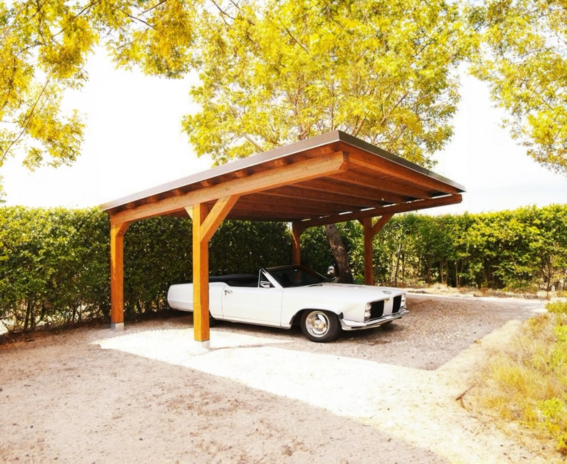 Car Garage Plans Diy Carport for Two Car Canopy Plans Wooden Car Port image 1