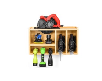 Drill Holder Woodworking Plan | Wall Mount Power Tool Organizer PDF with Cut List