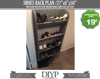 Wall mount shoes storage rack-wall shoes storage plans-shoe storage plan-wood shelf plan-storage rack plan-wall mount rack-shoes shelf plan