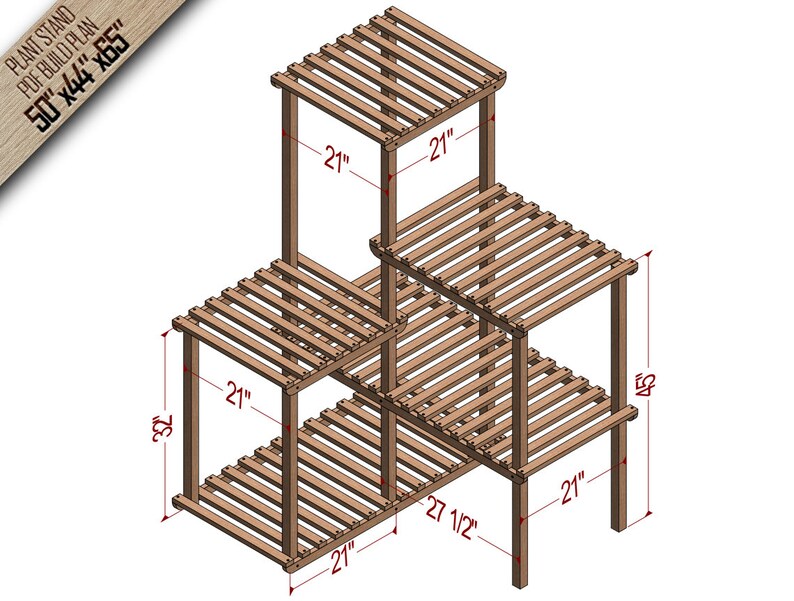 Digital Plans Diy Plant Stand Plan Indoor Plant Stand Plans Etsy