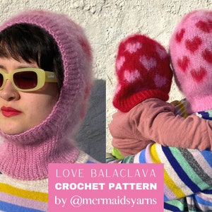 PDF file Crochet Pattern LOVE BALACLAVA