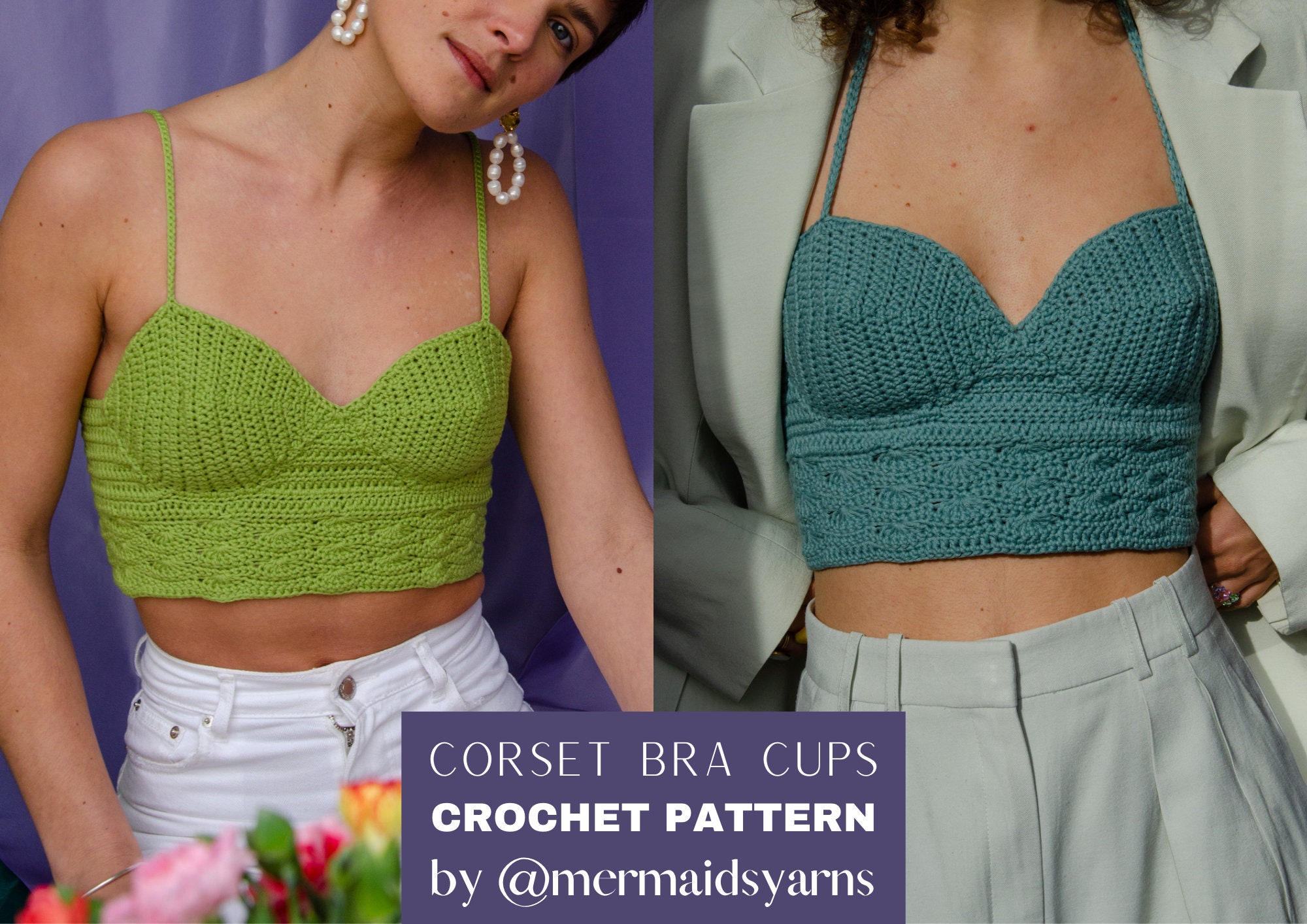 Crochet Crop Top PATTERN, Crochet Bralette PATTERN, Crochet Top PATTERN,  Festival Crop Top, Crochet Top, Crochet Bikini Top, Crochet Bra 