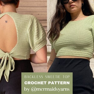 CROCHET PATTERN Backless Sweetie top