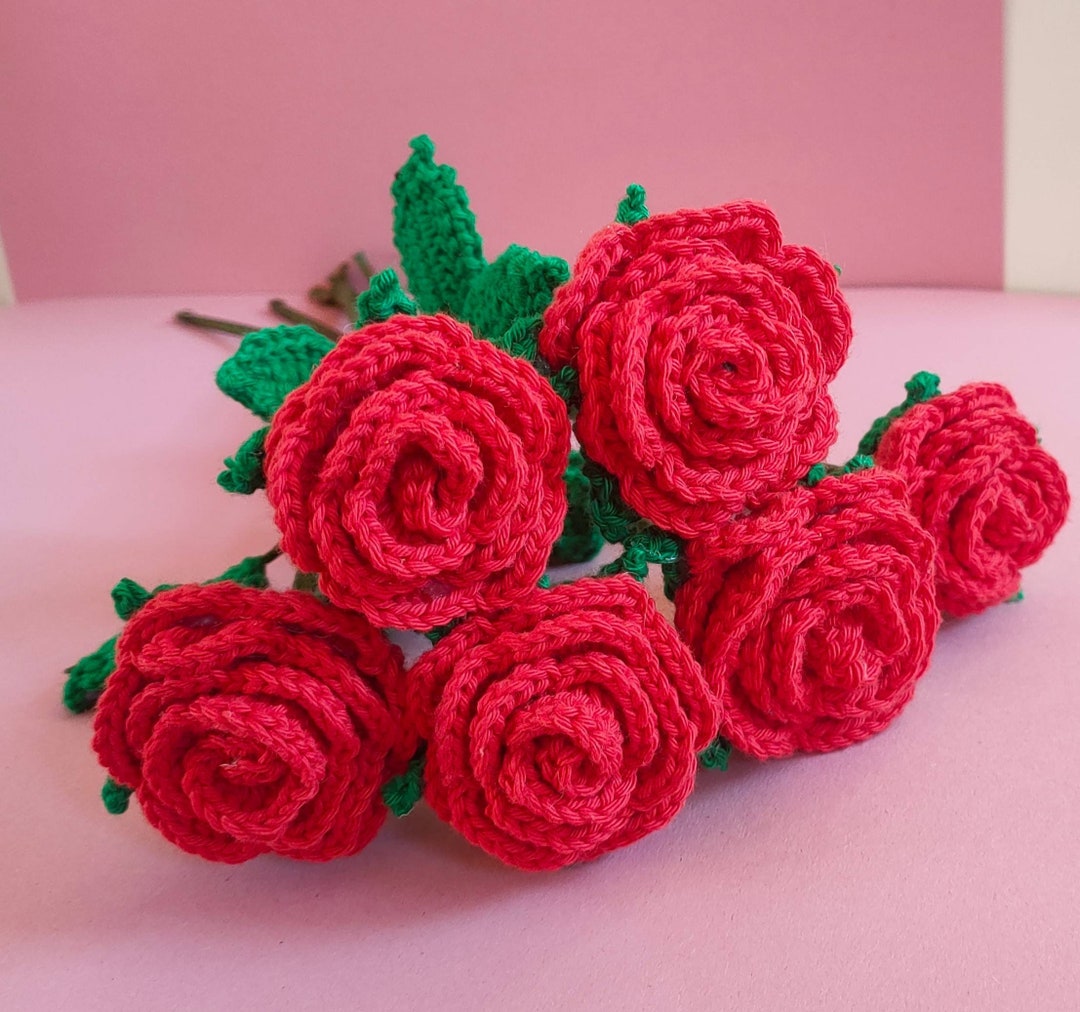 Crochet Flower Bouquet,knitted Roses, Handmade Rose, Wedding Bouquet