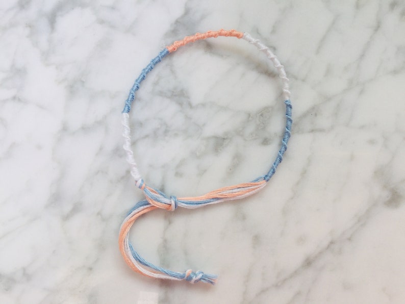 Adjustable Customizable String Bracelet Set of 3 FREE SHIPPING Includes