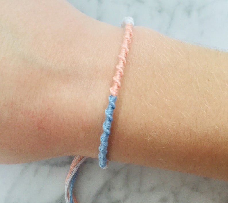 Adjustable Customizable String Bracelet Set of 3 FREE Etsy