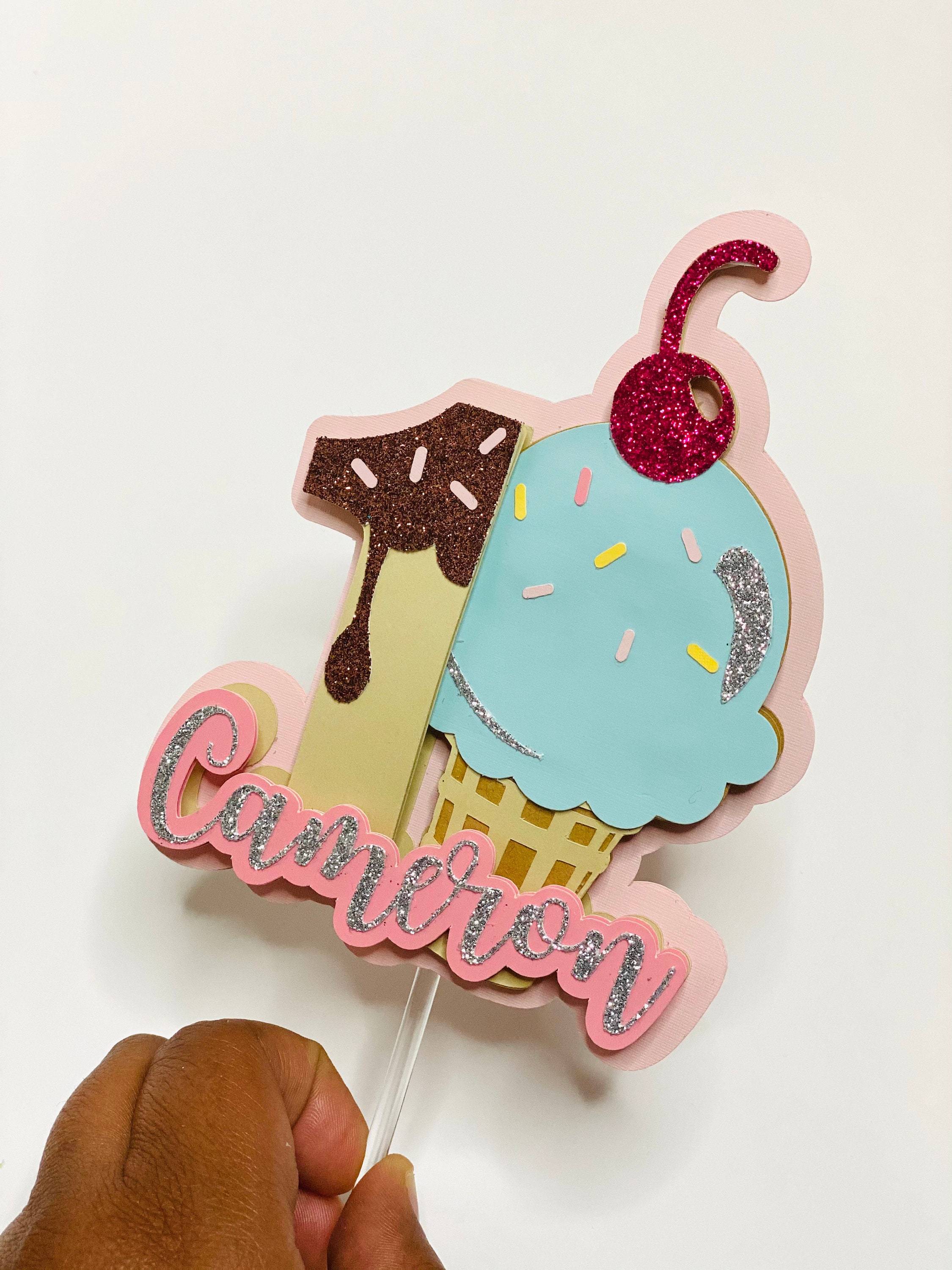 Ice Cream Cake Topper Cake Topper Ice Cream Cake Topper | Etsy