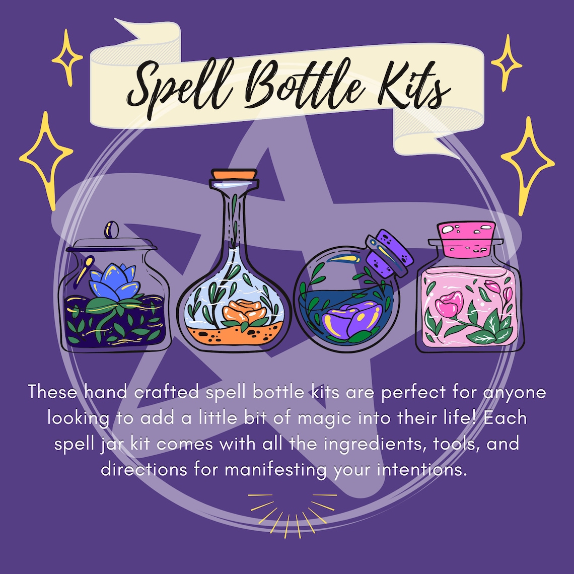 Spell Jar Kits Perfect for a baby witch Spell bottles | Etsy