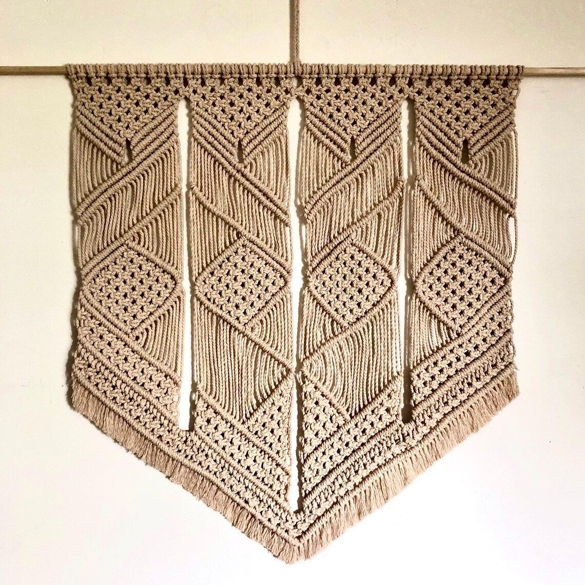 Geometric Macrame Wall Hanging Etsy
