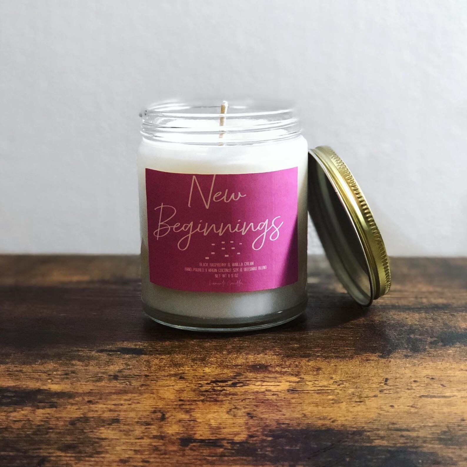 Black Raspberry Vanilla Candle Gift box New Beginnings Etsy