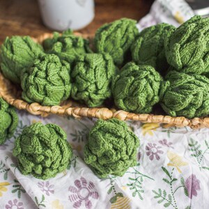 Knitted artichoke, pretend play food, educational toys for children's, educational toys, handmade toy. image 9